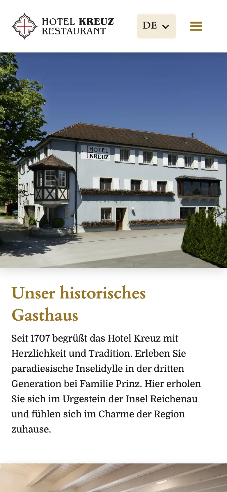 Hotel Restaurant Kreuz auf dem Telefon